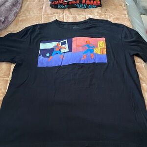 Marvel Black Tee with Spider-Man Graphic